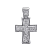 Подвеска-крест из серебра