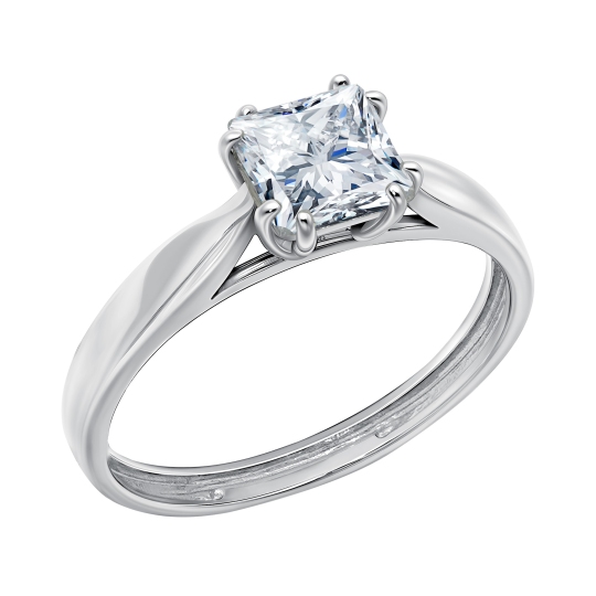 Кольцо из серебра с фианитом