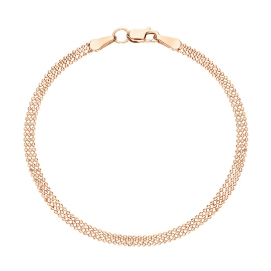 Браслет из золота трехрядный плетения 