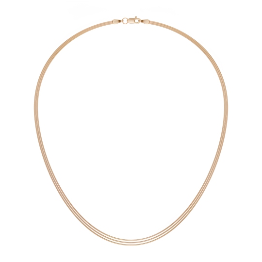 Колье из золота трехрядное плетения 