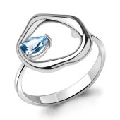 Кольцо из серебра с топазом Swiss