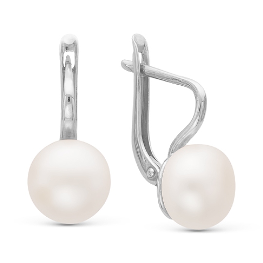 Серьги из серебра с жемчугом