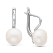 Серьги из серебра с жемчугом