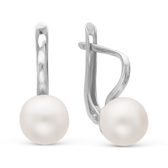 Серьги из серебра с жемчугом