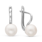 Серьги из серебра с жемчугом