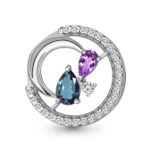 Подвеска из серебра с миксом камней