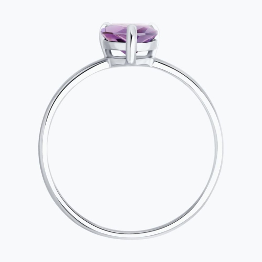 Кольцо из серебра с аметистом