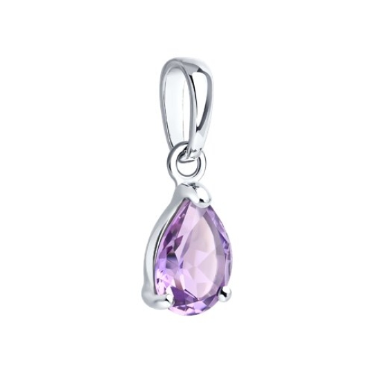 Подвеска из серебра с аметистом