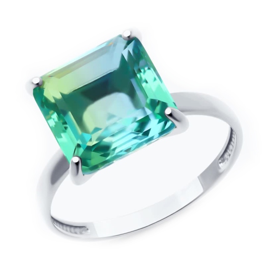 Кольцо из серебра с ситаллом