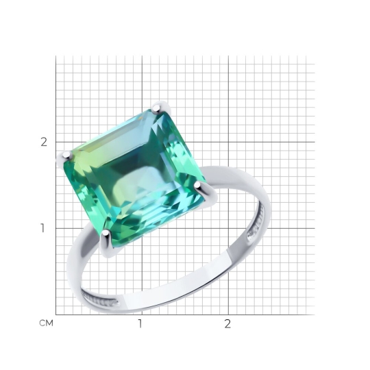 Кольцо из серебра с ситаллом