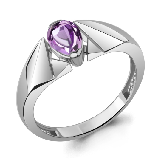 Кольцо из серебра с аметистом