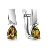 Серьги из серебра с ювелирными кристаллами