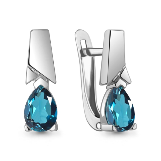 Серьги из серебра с топазами London