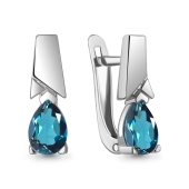 Серьги из серебра с топазами London