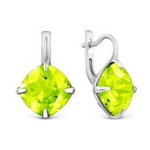 Серьги из серебра с ювелирными кристаллами