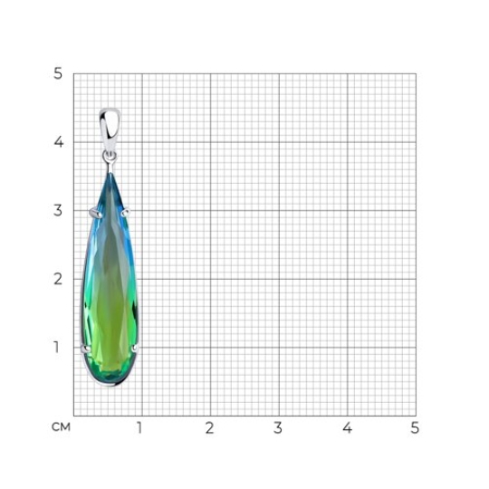 Подвеска из серебра с ситаллом