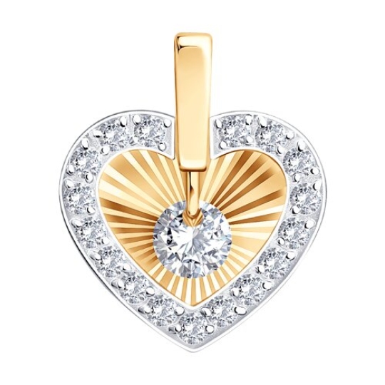 Подвеска из золота с фианитами