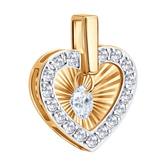 Подвеска из золота с фианитами