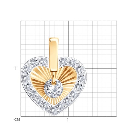 Подвеска из золота с фианитами