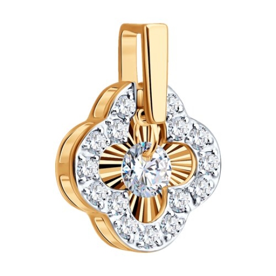 Подвеска из золота с фианитами