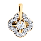 Подвеска из золота с фианитами