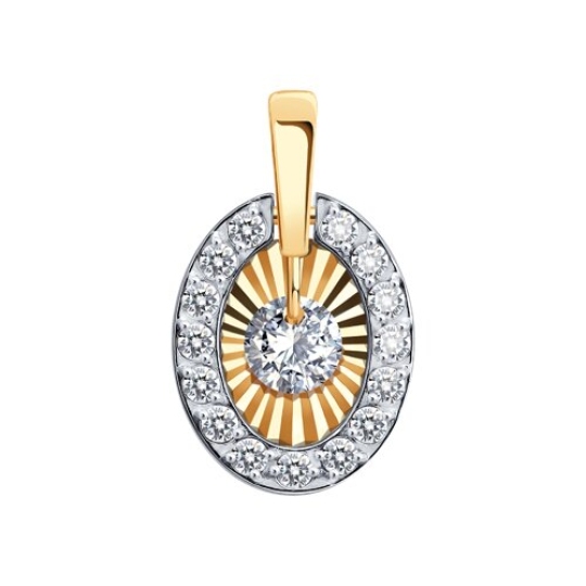 Подвеска из золота с фианитами