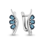 Серьги из серебра с топазами London