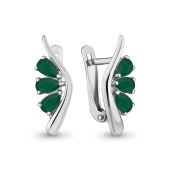 Серьги из серебра с агатами