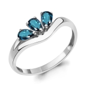 Кольцо из серебра с топазами London