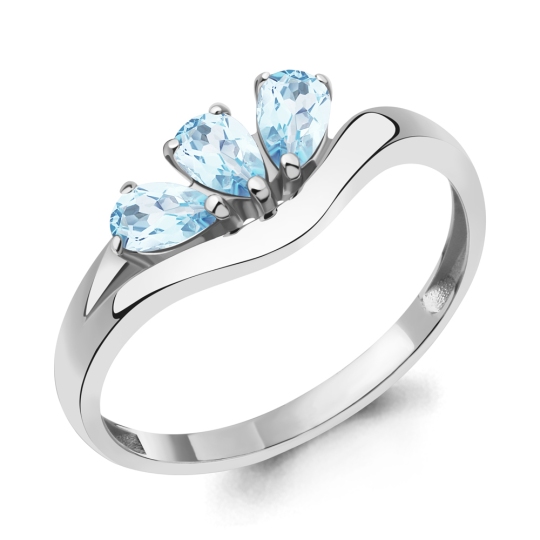 Кольцо из серебра с топазами