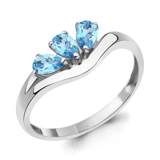 Кольцо из серебра с топазами Swiss