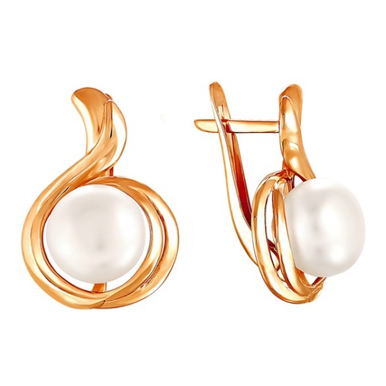 Серьги из золота с жемчугом