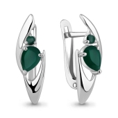 Серьги из серебра с агатами