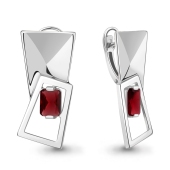 Серьги из серебра с ювелирными кристаллами