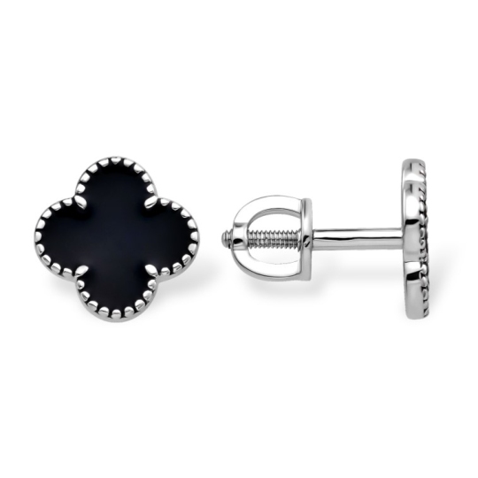 Серьги из серебра с эмалью