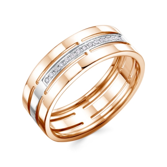 Обручальное кольцо из золота с бриллиантами