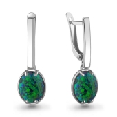 Серьги из серебра с опалами