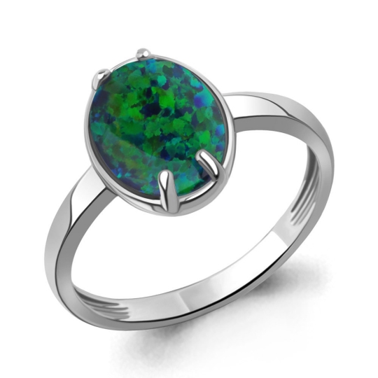 Кольцо из серебра с опалом