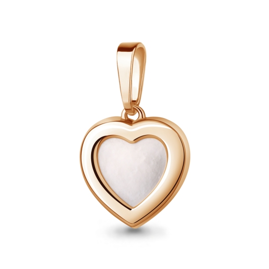 Подвеска из серебра с позолотой и перламутром