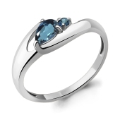 Кольцо из серебра с топазами London