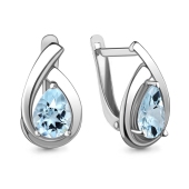 Серьги из серебра с топазами