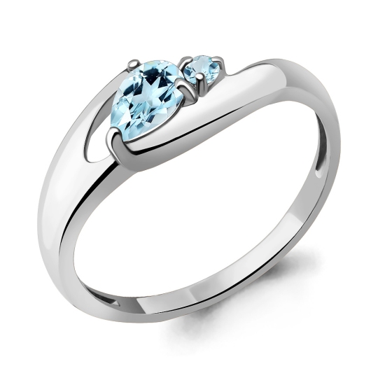 Кольцо из серебра с топазами