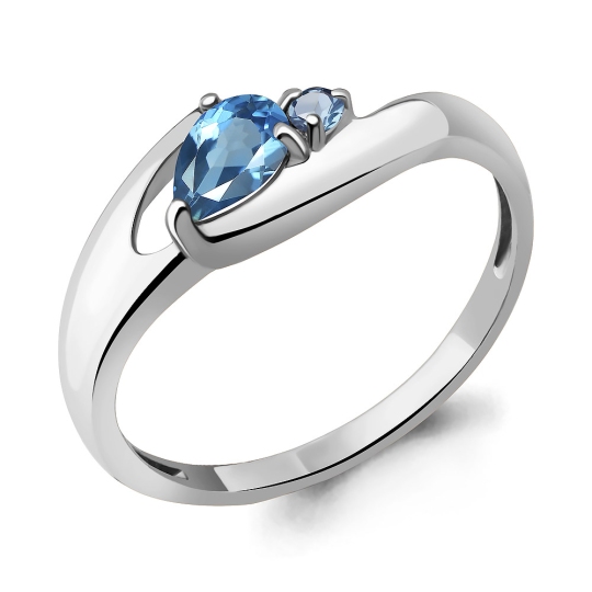 Кольцо из серебра с топазами Swiss