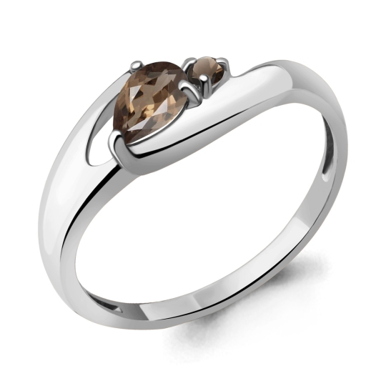 Кольцо из серебра с раухтопазами