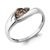 Кольцо из серебра с раухтопазами