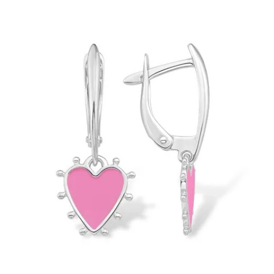 Серьги из серебра с эмалью