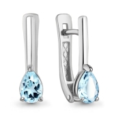 Серьги из серебра с топазами