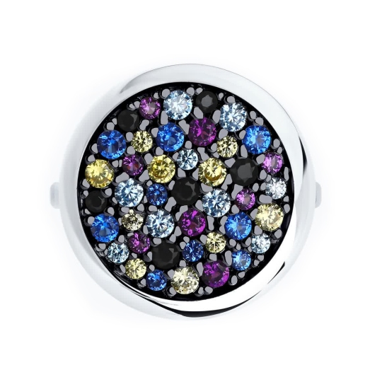 Кольцо из серебра с фианитами