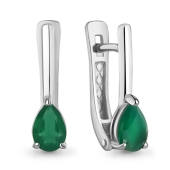 Серьги из серебра с агатами