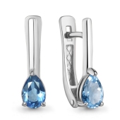 Серьги из серебра с топазами Swiss